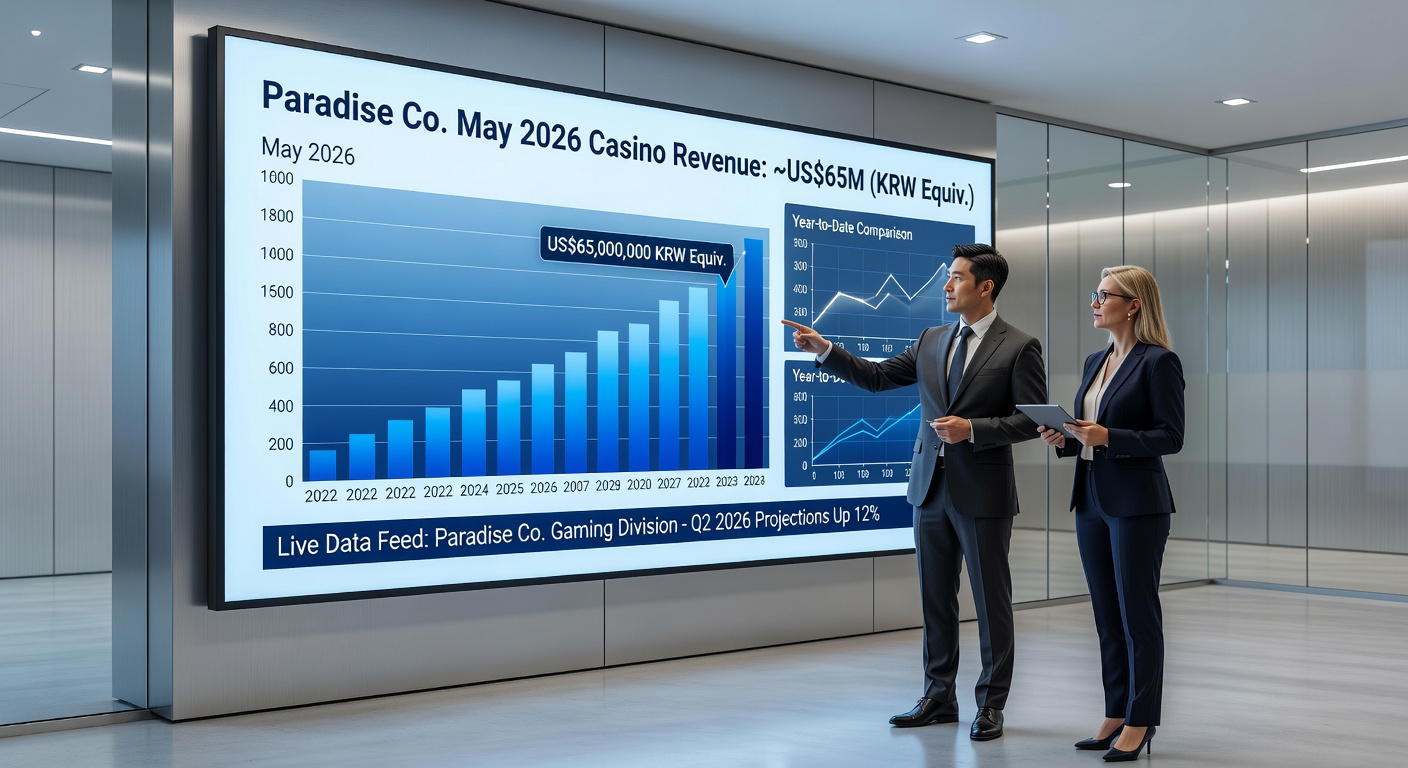 Analysts reviewing market impact charts for casino acquisitions and competitor positioning