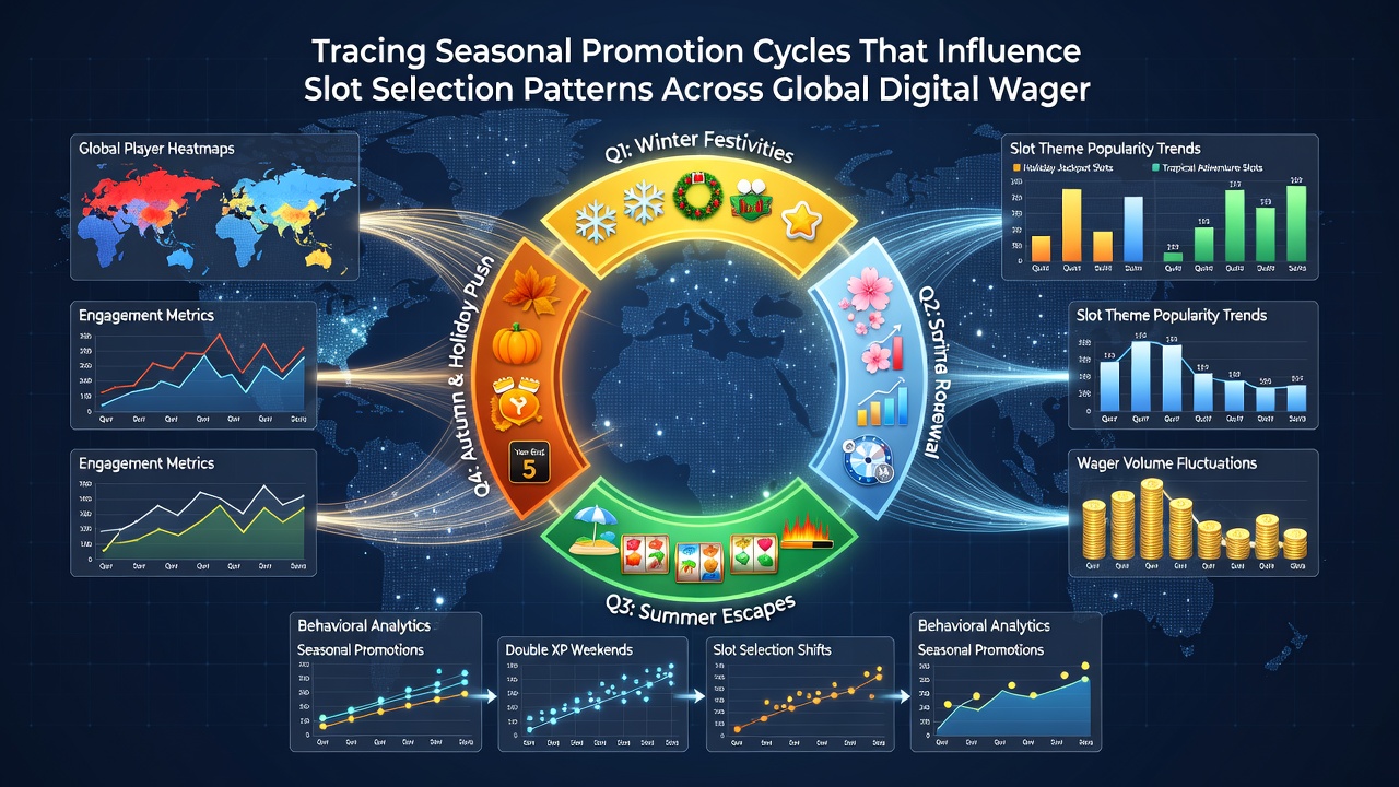 Analytics dashboard tracking slot selection shifts during seasonal promotion periods